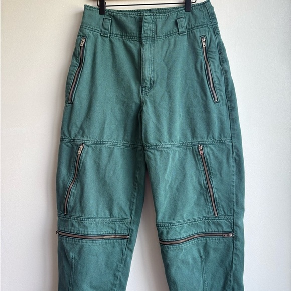 Etica Women’s Barrel Leg Doyle Biker Pants in Quetzal Green Size 31 - Picture 6 of 13